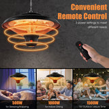 Patio Hanging Heater, 1500W Electric Ceiling Mounted Infrared Heater with Remote Control