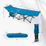 Tangkula Foldable Camping Cot, Portable Sleeping Cot with Carrying Bag