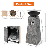 Tangkula 48 Inch Tall Patio Propane Fire Pit Tower