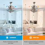 Tangkula 52" Ceiling Fan Lamp, Ceiling Fan with Light and Remote Control, Reversible Fan Blades, 3 Adjustable Wind Speeds
