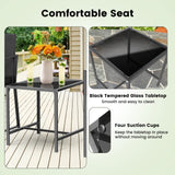 Tangkula 3 Piece Patio Furniture Set, Modern Heavy Duty All Weather Cushioned Wicker Chairs and Coffee Table Set