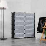 Tangkula 12-Cube Shoe Rack, DIY Cubes Storage Cabinet