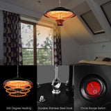 Patio Hanging Heater, 1500W Electric Ceiling Mounted Infrared Heater with Remote Control