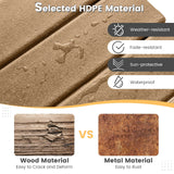 Tangkula Square Outdoor Side Table, Weather Resistant HDPE Adirondack Table