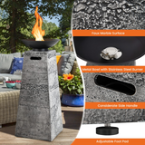 Tangkula 48 Inch Tall Patio Propane Fire Pit Tower