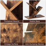 Tangkula 55-Inch Tree Bookshelf, 9-Shelf Free Standing Tree Bookcase(Rustic Brown)