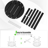 Tangkula Round Outdoor Side Table, 18 Inch Weather Resistant HDPE Adirondack Table