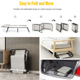 Outdoor Folding Chaise Lounge Chair, 4-Position Adjustable Reclining Chair with Pillow