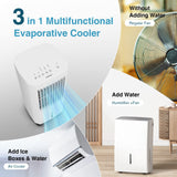 Tangkula Evaporative Air Cooler, Portable Swamp Cooler with Remote, 2 Ice Packs