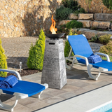 Tangkula 48 Inch Tall Patio Propane Fire Pit Tower