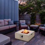 28 Inches Propane Fire Pit Table - Tangkula