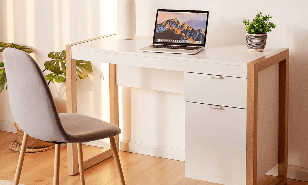 Office Desk & Chair Set | WFH Setup | Bookcase - Tangkula