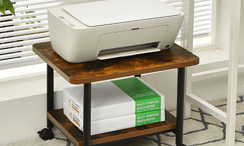 Printer Stand | Printer Cart | 3 Tier Rolling Cart - Tangkula