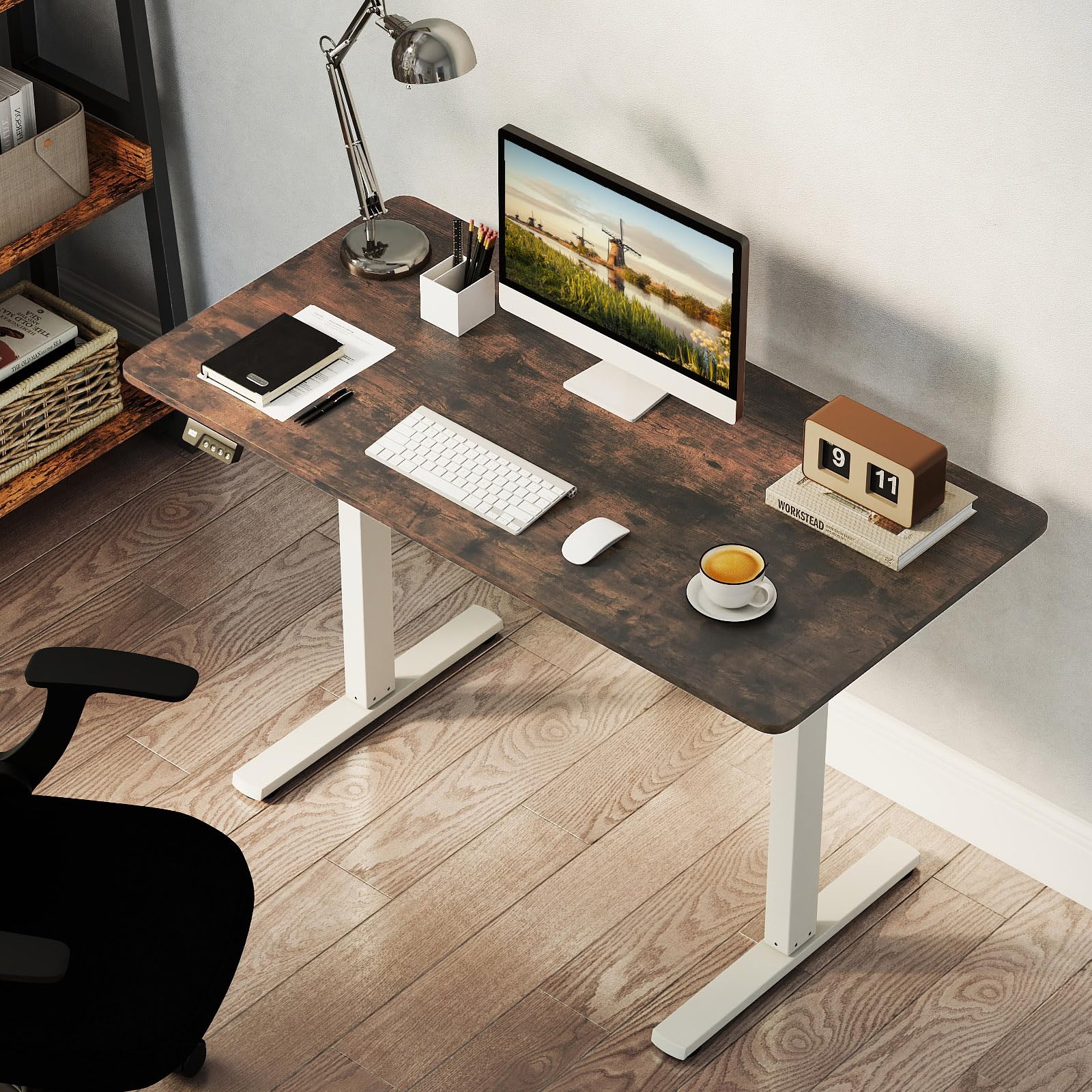 Corner Standing Desk | L Shaped Standing Desk | Laptop Desk - Tangkula