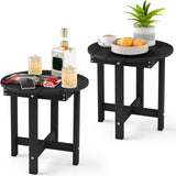 Tangkula Outdoor Side Table | HIPS Adirondack Side Table with Weather-Resistant (1/2)