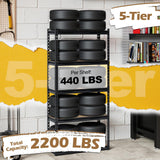 Tangkula 5-Tier Heavy Duty Garage Shelving Units w/Adjustable Utility Rack (30" W x 12" D x 60" H)