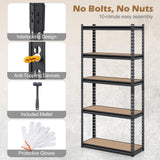 Tangkula 5-Tier Heavy Duty Garage Shelving Units w/Adjustable Utility Rack (30" W x 12" D x 60" H)