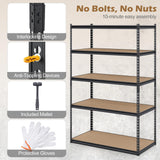 Giantex 5-Tier Metal Storage Shelves w/Adjustable Utility Rack (48" W x 24" D x 72" H)