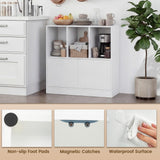 Tangkula 3-Cube Bookcase with Cabinet for Study Home Office Living Room