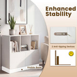 Tangkula 3-Cube Bookcase with Cabinet for Study Home Office Living Room