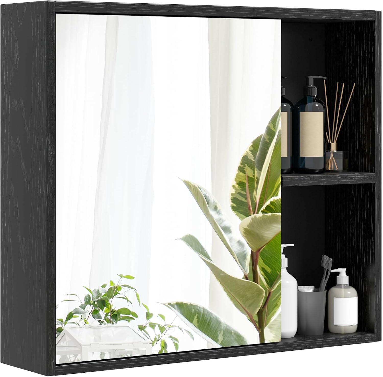 Tangkula Bathroom Medicine Cabinet with Single Mirror Door