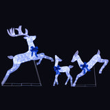 Tangkula 3 Pieces Lighted Christmas Reindeer, Holiday Reindeer Family Set with 255 Warm White Lights