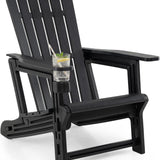 Tangkula All-Weather HDPE Adirondack Chair with Cup Holder (1/2/4)
