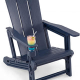 Tangkula Adirondack Chairs with Wood Texture for Garden (1/2/4)
