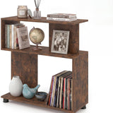 Tangkula Geometric 3-Tier Modern Reversible S-shaped Bookshelf with Anti-tipping Kits (1/2)