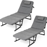 Tangkula 3 in 1 Convertible Lounge Chair Outdoor with Cushion