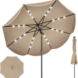 Tangkula 9 FT Solar Patio Umbrella with Base Included