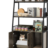 Tangkula Litter Box Enclosure with Shelves