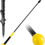 Tangkula Golf Swing Trainer 47"/40"/31.5" Warm-Up Golf Practice Training Aid with Weighted Head for Grip