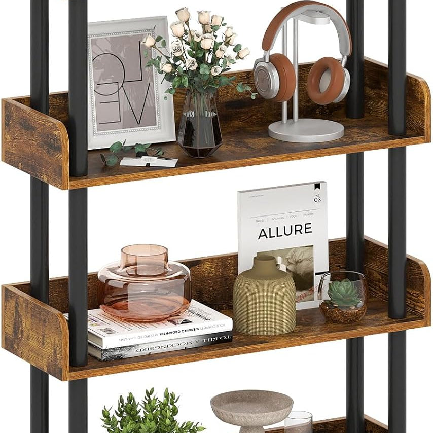 Tangkula 4-Tier Bookshelf Freestanding Bookcase with Anti-Tipping Kit