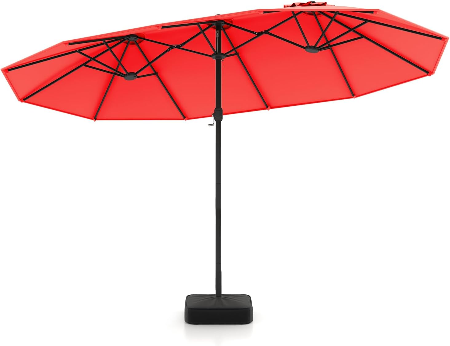 Tangkula 15FT Double-Sided Patio Umbrella with Base
