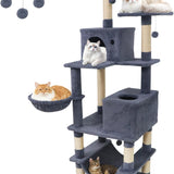 Tangkula 66 Inch Tall Cat Tree Multi-Level Cat Tower with Sisal Scratching Posts