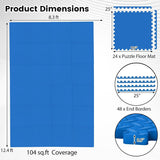 Tangkula 12/24/36/48 Tiles Exercise Flooring Mats with Border