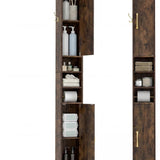Tangkula 69.5" Narrow Bathroom Cabinet with 2 Doors & Adjustable Shelves (1/2)