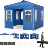 Tangkula 10x10 FT Outdoor Pop Up Canopy with 4 Sidewalls