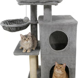 Tangkula 33.5 Inch Cute Cat Tower with 2-Tier Large Condo