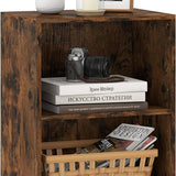 Tangkula 2-Cube Floor Standing Open Bookshelf 5-Position Adjustable Shelf