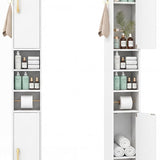 Tangkula 69.5" Narrow Bathroom Cabinet with 2 Doors & Adjustable Shelves (1/2)