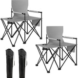 Tangkula Oversized Outdoor Camp Chair with Side Table