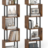 Tangkula 5-Tier S-Shaped Bookshelf
