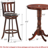 Tangkula 3-Piece Counter-Height Dining Table and Chairs