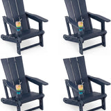 Tangkula Adirondack Chairs with Wood Texture for Garden (1/2/4)