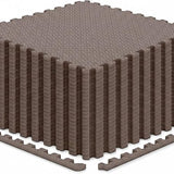 Tangkula 12/24/36/48 Tiles Exercise Flooring Mats with Border