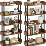 Tangkula 5-Tier Open Bookcase with Industrial Storage Unit