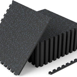 Tangkula 0.39" Thick Rubber Top Exercise Equipment Mats with Boarders