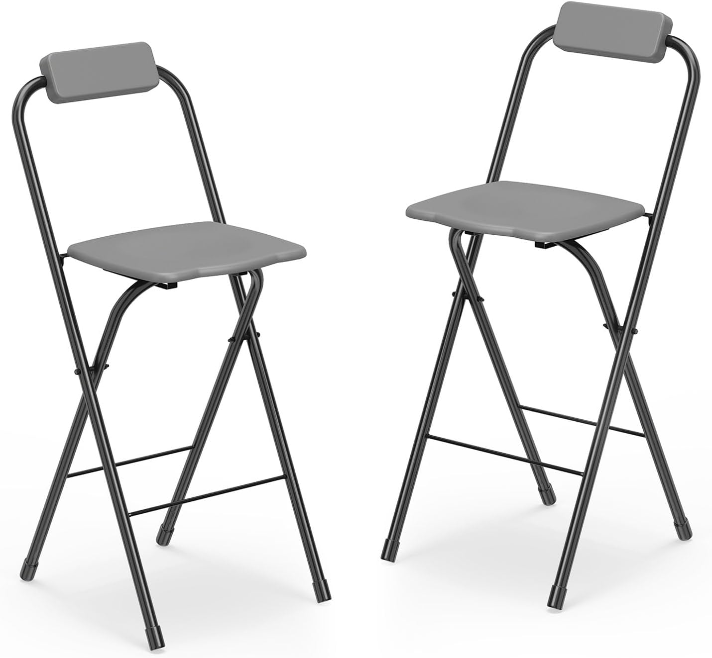 Tangkula Folding Bar Stools Set of 2/4 w/Ergonomic Seat & Comfortable Footrest
